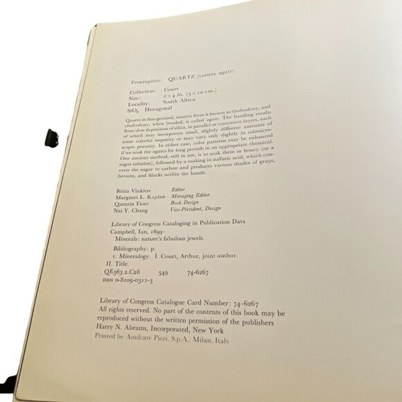 Minerals Natures Fabulous Jewels By Arthur Court & M. H. Abrams Hardcover Book - Picture 2 of 10